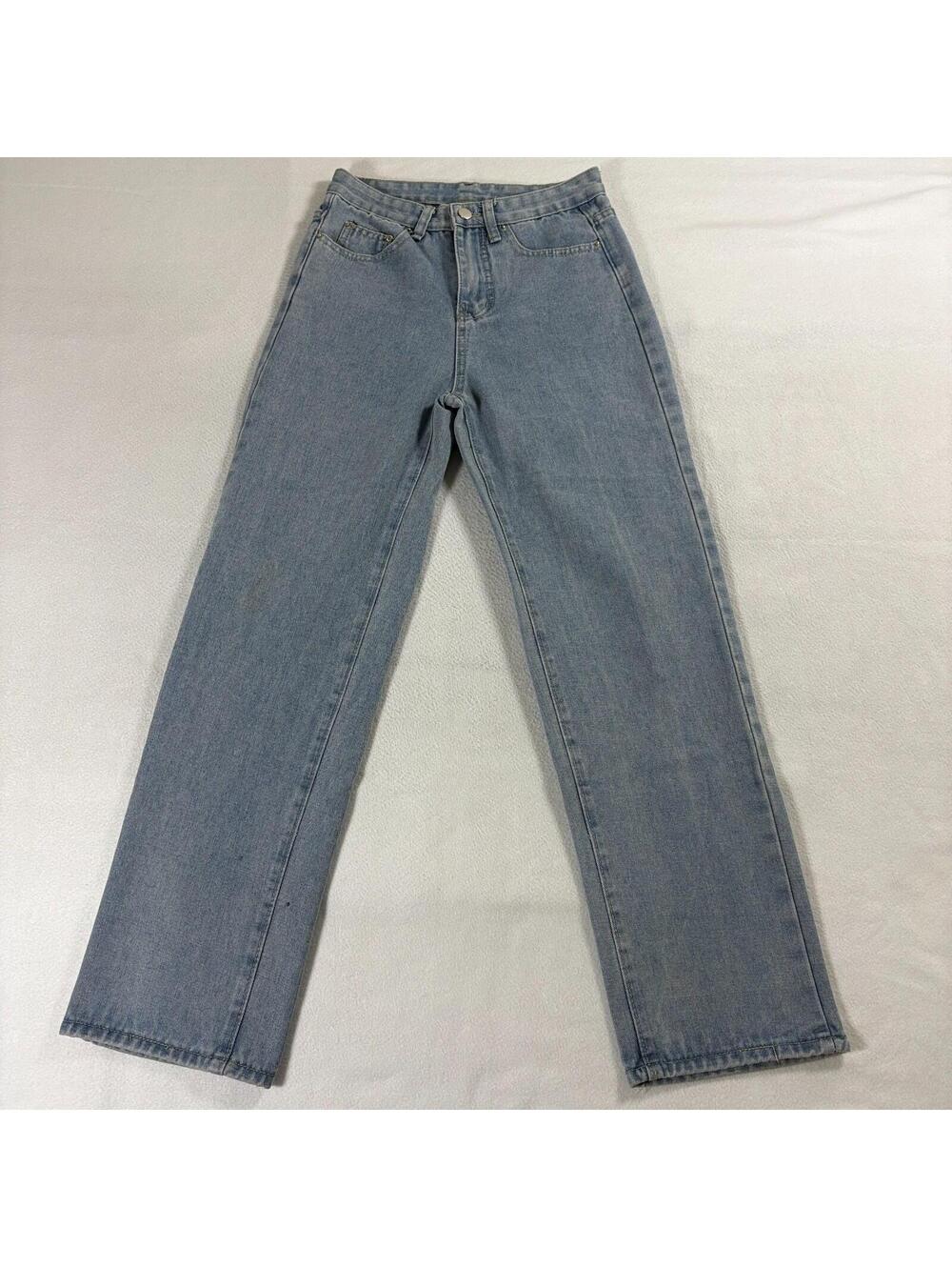 Hello Kitty Jeans Y2K Wide Leg Denim Tag 27/3 Fits Like 25x28 Light Wash Cute